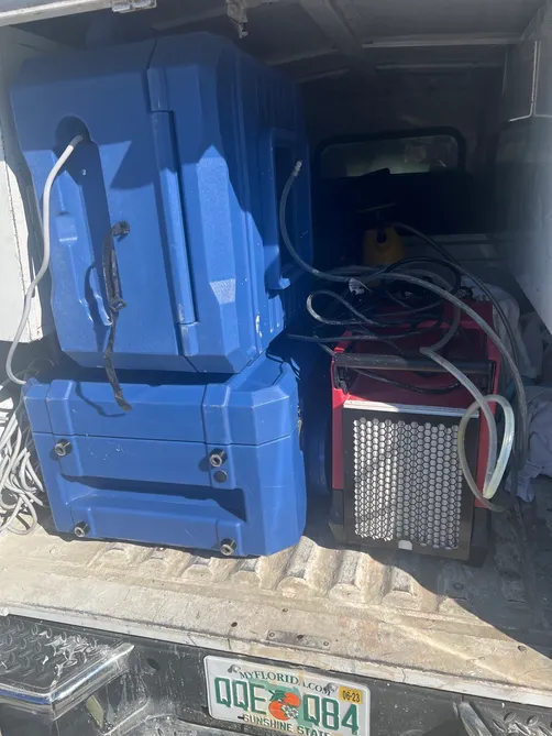 photo at Mandarin Jacksonville Florida 32223 taken Jan 2023: HVAC leak has caused water damage and mold growth. Found on mold inspection.